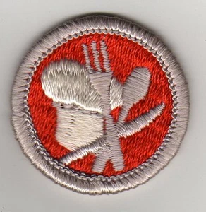 Insignia de mérito de cocina (borde plateado), tipo G, parte posterior de tela (1969-71), ¡como nueva! - Imagen 1 de 1