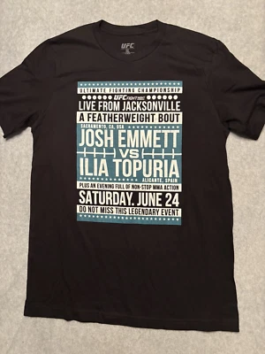 UFC T-Shirt Men’s Large Black Jacksonville Fight Night Card Short Sleeve NWOT - Image 1 of 4