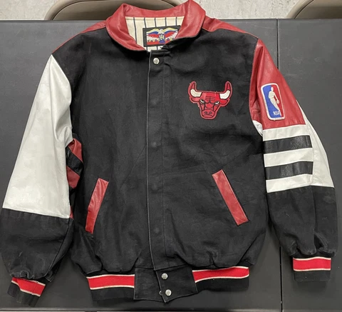 ORIGINAL Vintage Jeff Hamilton Chicago Bulls NBA Jacket RARE READ Cover