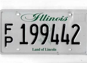 ILLINOIS passenger license plate "FP 199442" ***FLEET***442*** - Picture 1 of 1