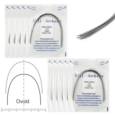 100pcs Dental Orthodontic Arch Wires Niti Rectangular Round Arcos de Ortodoncia - Image 1 of 4
