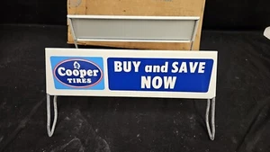 NOS Vintage 1975 Cooper Tires Metal Tire Stand Rack Holder Sign Box Just Opened! - Picture 1 of 6