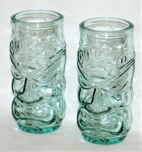 NEW 2 San Miguel Vidrios Recycled Glass Tiki God Bar Party Cocktail Glasses - Picture 1 of 7