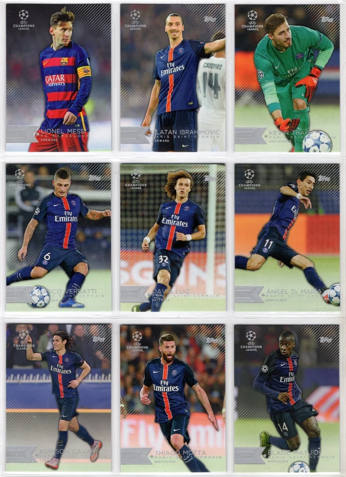 2015-16 Topps UEFA Champions League Showcase Base Card You Pick 1-100 - Image 1 of 1