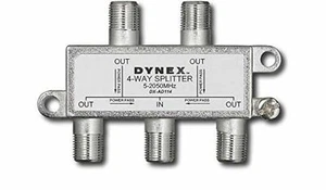 NEW Dynex DX-HZ705 4-Way Coaxial Cable Coax Splitter satellite antenna 5-2050MHZ - Picture 1 of 2
