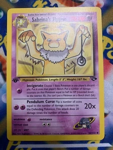 Pokémon JCC Sabrina's Hypno 56/132 Raro Gimnasio Desafío 1a Edición Casi Nuevo - Imagen 1 de 2