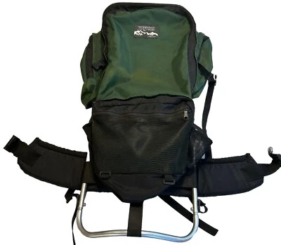 Mochila de Senderismo Jansport Verde Marco Externo Camping Correas de Cadera Almohadillas De Colección Foto 1 de 4