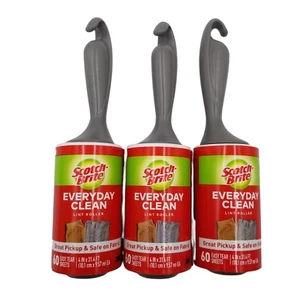 3X Scotch-Brite Everyday Clean Lint Roller Safe on Fabric 180 Sheets Total - Picture 1 of 4