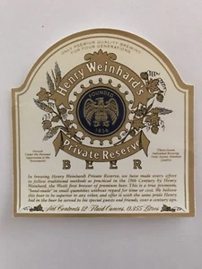 Henry Weinhards Private Reserve Bier Etikett 12 Unzen - Bild 1 von 2