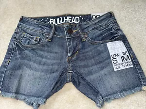 Bullhead Jean Shorts Cut Offs Booty Flaunting Size 00 Low Rise NWT W24” L4” 🌺 - Picture 1 of 16