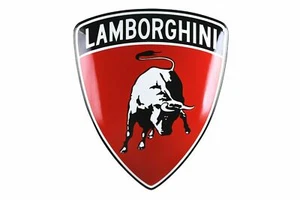 Schild Logo LAMBORGHINI 50x60 Emaille - NEU - 10 Jahre Garantie - Picture 1 of 3