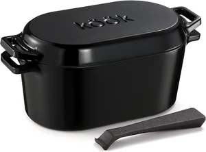 Kook Dutch Oven with Lid, Bread Loaf Pan, Enameled Cast Iron, Great for Bakin... - Picture 1 of 12