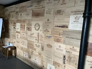 1m2 of Wine Box Panels - Panelling, Display, French, Wall, Bars, Upcycle - Picture 1 of 9
