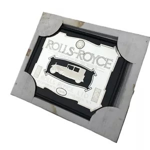 Rolls Royce Picture Mirror - Framed 13'' x 9'' Vintage Car Advert New Old Stock - Picture 1 of 2