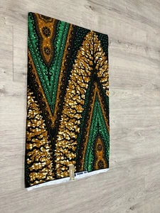 African Wax Print 100% Cotton Ankara Fabric.Full 6 Yards Dress.Chitenge Material - Picture 1 of 3