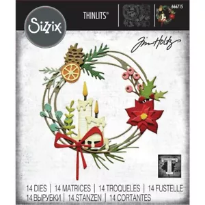 Juego de troqueles corona festiva bóveda Sizzix Tim Holtz 666715 vela - Imagen 1 de 1