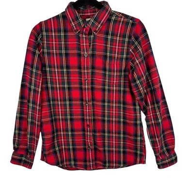 L.L. Bean Shirt Men's XS Red Plaid Flannel Button-Up Long Sleeve Cotton - Image 1 of 4