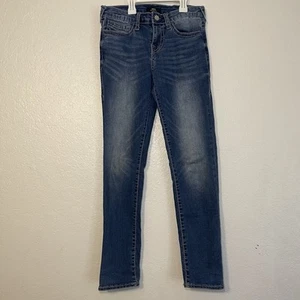 True Religion Rocco World Tour Jeans Size 14 Blue Girls Skinny - Picture 1 of 7