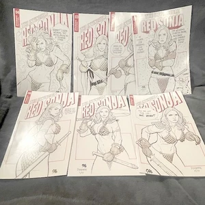 The Invincible RED SONJA Sketch Comic Graphic Novel Issues 2-8 Ex Condition - Picture 1 of 13