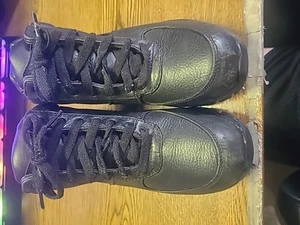 Nike Air Goadome AGC Black Leather Waterproof Boots Youth Sz 4 - Picture 1 of 12
