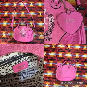 Juicy Couture Hot Pink Free Love Heritage Bowler Crossbody Bag - Picture 1 of 22