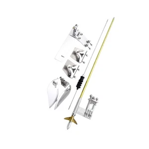 Kit elica timone puntone albero flessibile trasmissione 4 mm fr RC barca velocità MONO V Ov3u - Foto 1 di 10