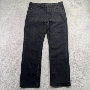 BKE Tyler Jeans Mens 34x30 Black Straight Leg Stretch Dark Wash Denim Preppy - Picture 1 of 15
