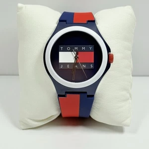 Tommy Hilfiger Berlin blaues Zifferblatt blau & rot Silikonarmband Unisex Uhr 1720025 - Bild 1 von 5