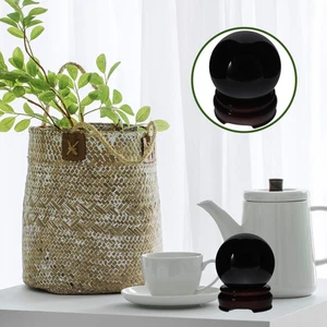 Esfera de piedra bola de cristal de obsidiana con soporte esferas decorativas - Imagen 1 de 12