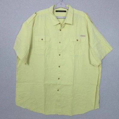 Camisa Sean John Para Hombres 4XLT Mezcla de Lino Manga Corta Bolsillos Abotonados Informal Foto 1 de 4