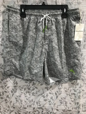 Bañador Tommy Bahama Grande y Alto Para Hombre Talla 2XLT Gris Nápoles Onda Media Luna Foto 1 de 4