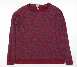 Felpa Bench unisex rossa geometrica, taglia 8, casual - Foto 1 di 12
