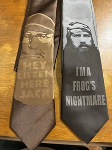 Duck Dynesty Men's Neckties Jase Frog's Nightmare Uncle Si Hey Listen Here Jack - Picture 1 of 7