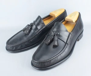 Church's (Terni) Mens Black Tassel Loafers Leather Size 8F US 9 England Made - Picture 1 of 24