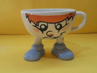 LE TAZZE PAZZE LATTE GIGLIO TAZZA PIEDI AZZURRI MUG CUP CAFFÈ THÉ VINTAGE - Immagine 1 di 4