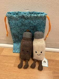 Amuseables Rocksy Salt & Miller Pepper – Jellycat Plush Set (New with Dust Bag) - Picture 1 of 4