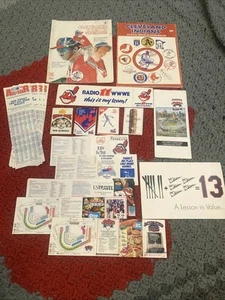 Cleveland Indians Souvenir Lot 70’s 80’s 90’s schedule program sticker Guardians - Picture 1 of 9