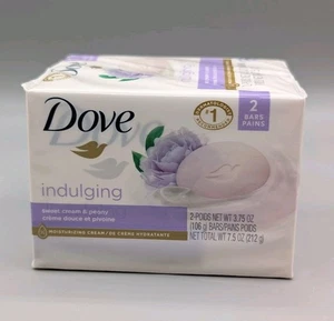 Dove INDULGING Süße Creme & Pfingstrose 2 Riegel Seife 3,75 Oz. - Bild 1 von 6