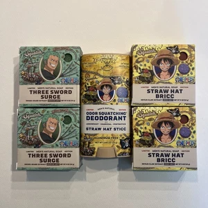 5er Pack Dr Squatch One Piece Piraten Schatz Strohhut Seife Zoro & Luffy NATURAL - Bild 1 von 2