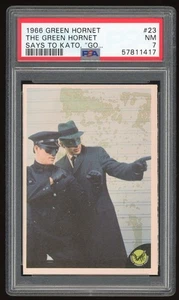 1966 DONRUSS GREEN HORNET #23 "SAYS TO KATO" CARD PSA 7 w/BRUCE LEE - Picture 1 of 2
