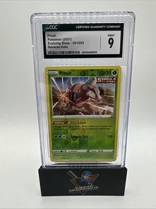 POKEMON 2021 PINSIR 001/203 EVOLVING SKIES (REVERSE HOLO) CGC 9 - Picture 1 of 5