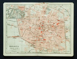 Antica Stampa Topografic= BOLOGNA - MODENA =EMILIA ROMAGNA.ITALIA.1907.Meyers - Imagen 1 de 1