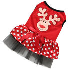 Christmas Dog Skirt Santa Costume Pet Party Outfit Dresses Small Dogs