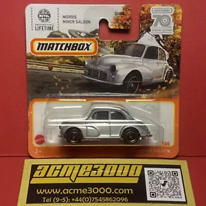 2023 Matchbox Lesney Superfast - MORRIS MINOR SALOON - Silver 5/100 Short Card - Picture 1 of 2