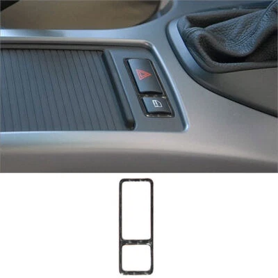 Cubierta de botón de luz de peligro interior de fibra de carbono para BMW X5 E53 2000-2006 1* Foto 1 de 4