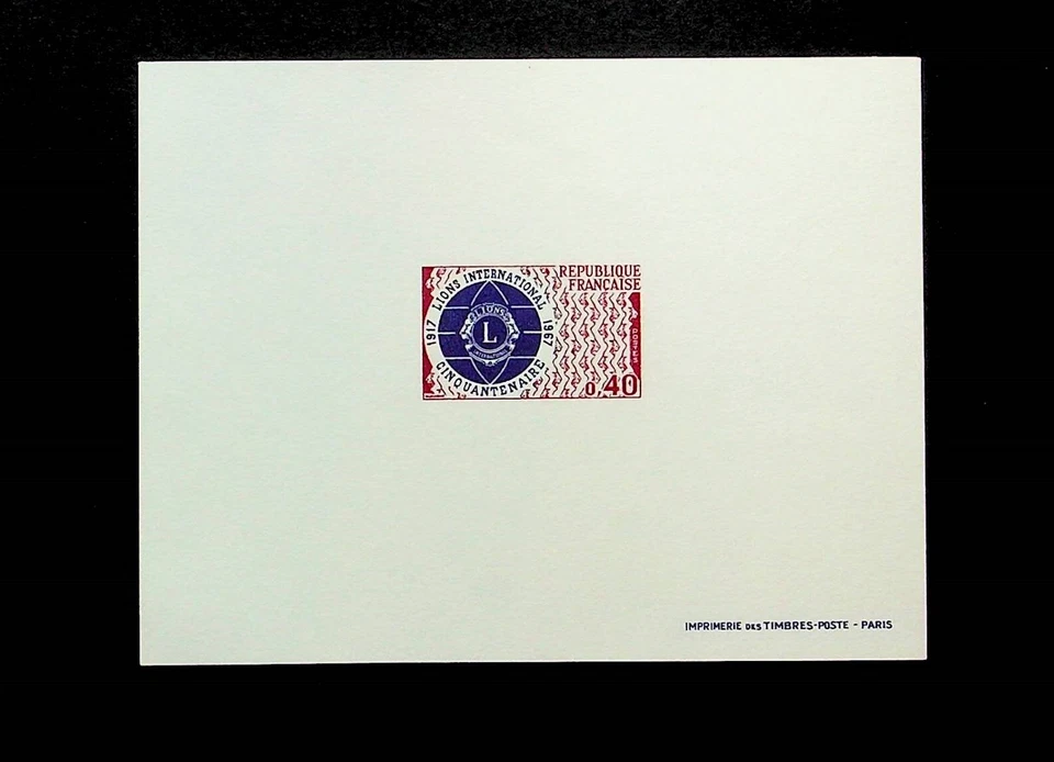 FRANCE Sc 1196 NH DELUXE PROOF OF 1967 - LIONS INT'L - (JS23) - Image 1 of 1