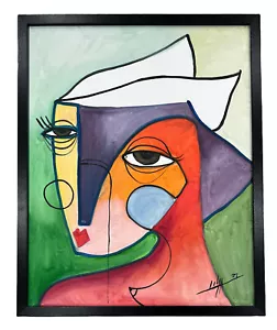 Quadro originale olio su tela (cornice inclusa) arte cubana 16""x20"" di Lisa - Foto 1 di 9