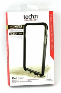 Tech21 Evo Band Frame Bumper Case Cover for Apple iPhone 6s Plus 6 Plus - Black - Picture 1 of 5