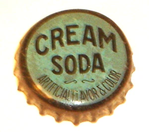 Vintage Cream Soda Cork Lined Crown Bottle Cap - Picture 1 of 2