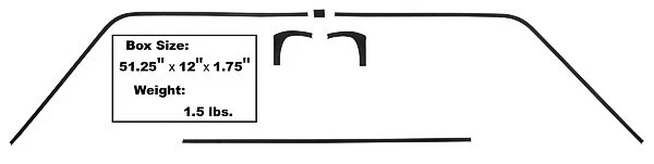 1969 Mopar / Charger 500 / Daytona 6pc Rear Window Trim M6060 Foto 1 de 1